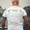 Texas Calling Me I Must Go Men's Crewneck Short Sleeve Back Print T-shirt Gifts for Old Men