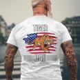Tiger Us Flag 4Th Of July Fathers Day Tiger Dad Men's T-shirt Back Print Gifts for Old Men