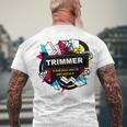 Trimmer Men's Crewneck Short Sleeve Back Print T-shirt Gifts for Old Men