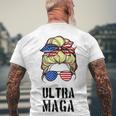 Ultra Mega Messy Bun 2022 Trump Republicans Conservatives Men's Crewneck Short Sleeve Back Print T-shirt Gifts for Old Men