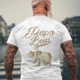Vintage Papa Bear Dad Fathers Day Father Tee Men's Back Print T-shirt Gifts for Old Men