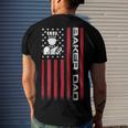 Mens 4Th Of July Us Flag Baker Dad For Fathers Day Men's T-shirt Back Print Gifts for Him