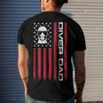 Mens 4Th Of July Us Flag Diver Dad For Fathers Day Men's T-shirt Back Print Gifts for Him
