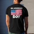 All American Boy Usa Flag Distressed 4Th Of July Men's Back Print T-shirt Gifts for Him