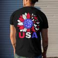 American Flag 4Th Of July Proud Usa Flower Girl Men's T-shirt Back Print Gifts for Him