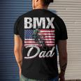 American Flag Bmx Dad Fathers Day 4Th Of July Men's T-shirt Back Print Gifts for Him