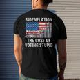 American Flag With Inflation Graph Biden Flation Men's Back Print T-shirt Gifts for Him