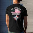 American Grown With Dominican Roots Usa Dominican Flag Men's Back Print T-shirt Gifts for Him
