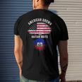 American Grown With Haitian Roots Usa Haiti Flag Men's Back Print T-shirt Gifts for Him