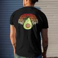 Avocado Yoga Pose Meditation Vegan Meditation Men's Back Print T-shirt Gifts for Him