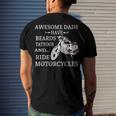 Awesome Dads Have Beards Tattoos And Ride Motorcycles V2 Men's T-shirt Back Print Gifts for Him