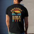 Awesome Since December 2014 Vintage 7Th Birthday Dinosaur Men's Back Print T-shirt Gifts for Him