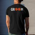Basketball Groom Wedding Party Men's Back Print T-shirt Gifts for Him