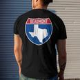 Beaumont Texas Tx Interstate Highway Vacation Souvenir Men's Back Print T-shirt Gifts for Him
