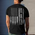Best Dad Ever Flag American Fathers Day For Dad Son Men's Back Print T-shirt Gifts for Him