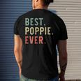 Best Poppie Ever Cool Vintage Fathers Day Men's Back Print T-shirt Gifts for Him