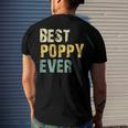 Best Poppy Ever Retro Vintage Fathers Day Men's Back Print T-shirt Gifts for Him