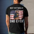 Best Rottweiler Dad Ever American Flag 4Th Of July Rottie Men's T-shirt Back Print Gifts for Him