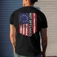 Betsy Ross Flag 1776 Not Offended Vintage American Flag Usa Men's Back Print T-shirt Gifts for Him