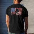 Bigfoot American Flag Sasquatch 4Th July Men's Back Print T-shirt Gifts for Him