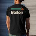 Boston Basketball B-Ball Massachusetts Green Retro Boston Men's Back Print T-shirt Gifts for Him