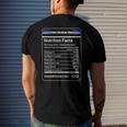 Cabo Verdean Dad Nutrition Facts Men's Back Print T-shirt Gifts for Him