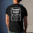 Mens Cornhole Champion Boss Of The Toss Pappy Men's Back Print T-shirt Gifts for Him