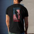Cornhole S For Men Boss Of The Toss 4Th Of July Men's Back Print T-shirt Gifts for Him