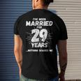 Couples Married 29 Years - 29Th Wedding Anniversary Men's Back Print T-shirt Gifts for Him