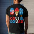 Cousin Squad 4Th Of July Cousin Crew American Flag Ice Pops Men's T-shirt Back Print Gifts for Him