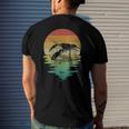 Crayfish Sunset Retro Vintage 70S Crawfish Nature Lover Men's Back Print T-shirt Gifts for Him