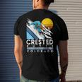 Crested Butte Colorado Retro Snowboard Men's Back Print T-shirt Gifts for Him