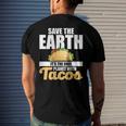 Cute & Save The Earth Its The Only Planet With Tacos Men's Back Print T-shirt Gifts for Him