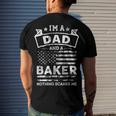 Im A Dad And Baker Fathers Day & 4Th Of July Men's T-shirt Back Print Gifts for Him