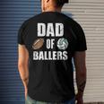Dad Of Ballers Football Volleyball Dad Men's Back Print T-shirt Gifts for Him