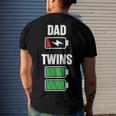 Mens Dad Fathers Day Birthday Twins Twin Dad Men's T-shirt Back Print Gifts for Him