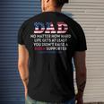 Dad Happy Fathers Day No Matter How Hard Life Gets At Least Men's Back Print T-shirt Gifts for Him