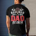 Dad Pit Crew Race Car Birthday Party Racing Family Men's T-shirt Back Print Gifts for Him