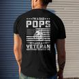 Im A Dad Pops And A Veteran Nothing Scares Me Men's Back Print T-shirt Gifts for Him
