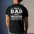 Im A Dad And A Preacher Nothing Scares Me Men Men's Back Print T-shirt Gifts for Him