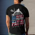 Daddio Of The Patio Usa Flag Patriotic Bbq Dad 4Th Of July Men's T-shirt Back Print Gifts for Him
