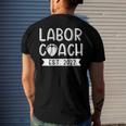 Daddy Labor Coach Est 2022 Baby Announcement Dad To Be Men's Back Print T-shirt Gifts for Him