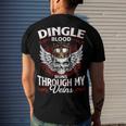 Dingle Blood Runs Through My Veins Name V2 Men's Crewneck Short Sleeve Back Print T-shirt Funny Gifts