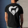 Distressed Cane Corso Heart Dog Owner Graphic Men's Back Print T-shirt Gifts for Him