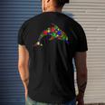 Dolphin Puzzle Animals Lover Autism Awareness Men's Back Print T-shirt Gifts for Him