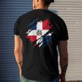 Dominican Flag Dominican Republic Men's Back Print T-shirt Gifts for Him