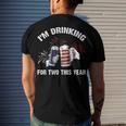 Im Drinking For Two Pregnancy 4Th Of July Dad Men's T-shirt Back Print Gifts for Him