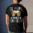 El Papa Mas Chingon Mexican Dad Husband Regalo Flag V2 Men's T-shirt Back Print Gifts for Him