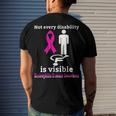 Every Disability Is Visible Eosinophilic Disease Awareness Pink Ribbon Eosinophilic Disease Eosinophilic Disease Awareness Men's Crewneck Short Sleeve Back Print T-shirt Gifts for Him