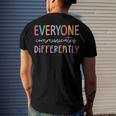 Everyone Communicate Differently Autism Awareness Men's Crewneck Short Sleeve Back Print T-shirt Gifts for Him